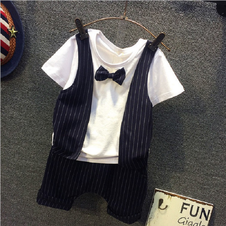 three-piece good price popular children clothing 2017 summer baby boy suit