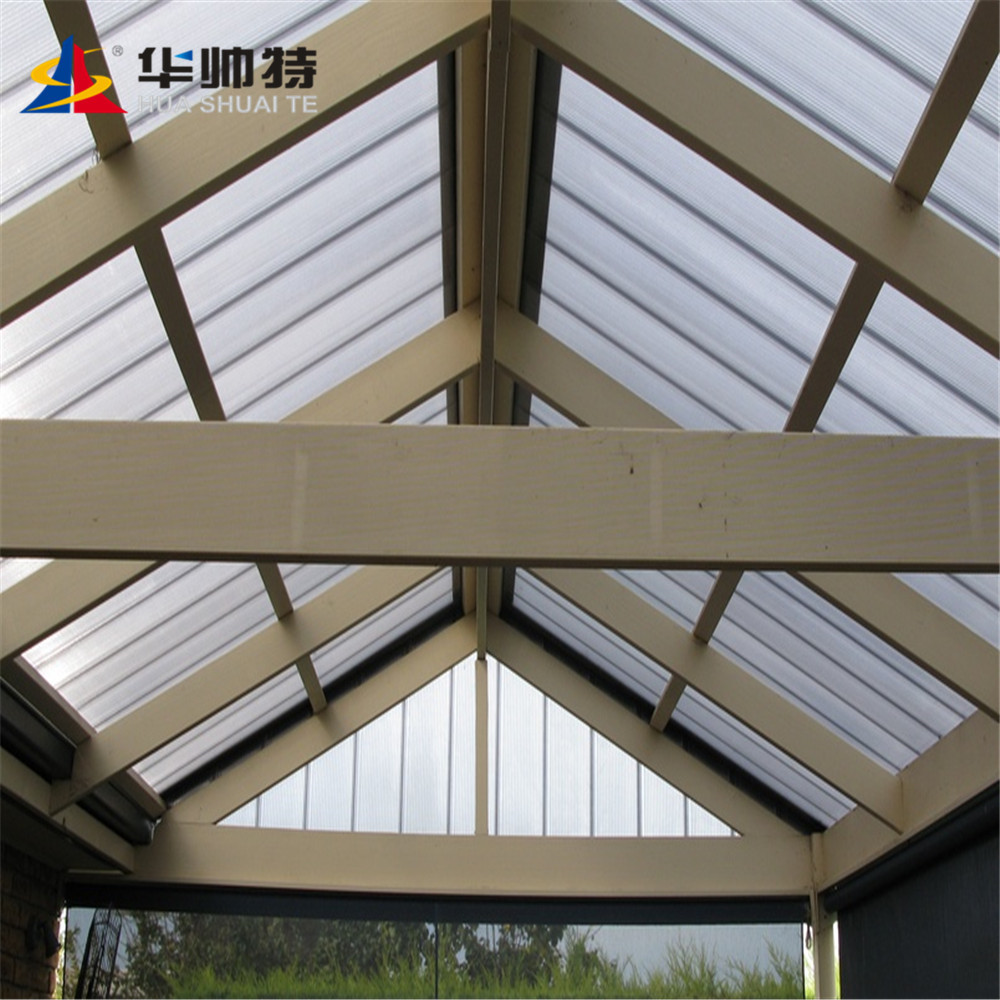 Ясно гофрированный Поликарбонат полый лист кровельные панели для skylight