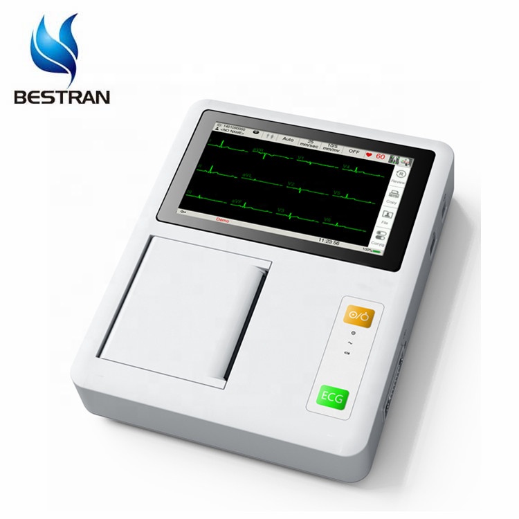 BT-ECG30B 6,2 ''ЖК сенсорный экран 40000 ЭКГ записи ЭКГ машина 3 канала цифровой
