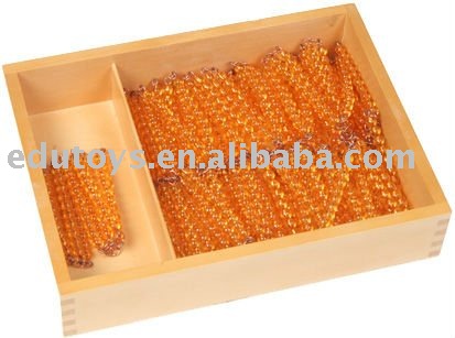 материал montessori toys цепи шарика 100 и 1000 с коробкой
