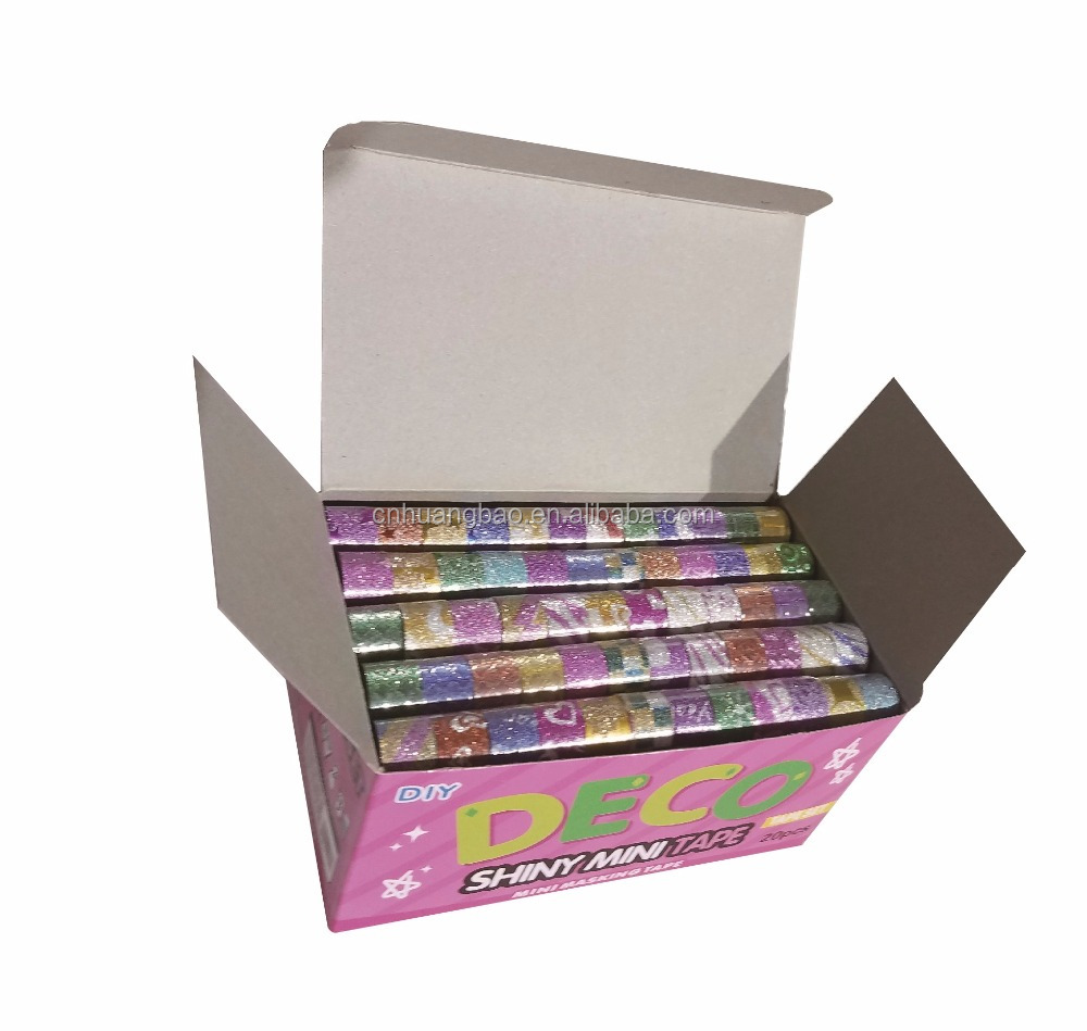 Высококачественные красочные клейкие ленты washi, маленькие блестящие ленты, Детские декоративные ленты для книг