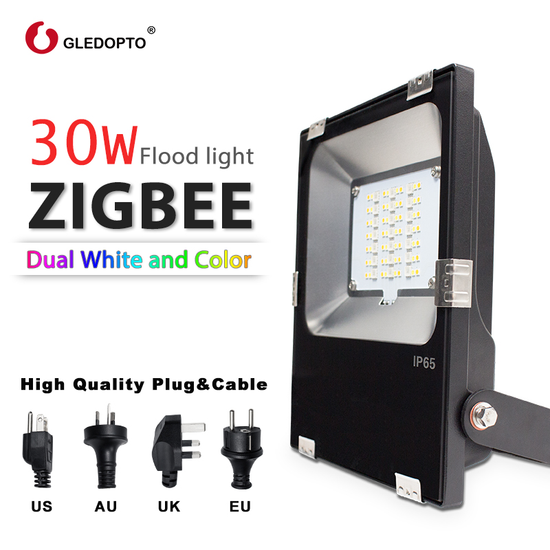 Светодиодный прожектор Zigbee RGBCCT Epistar, водонепроницаемый, IP65, 10 Вт