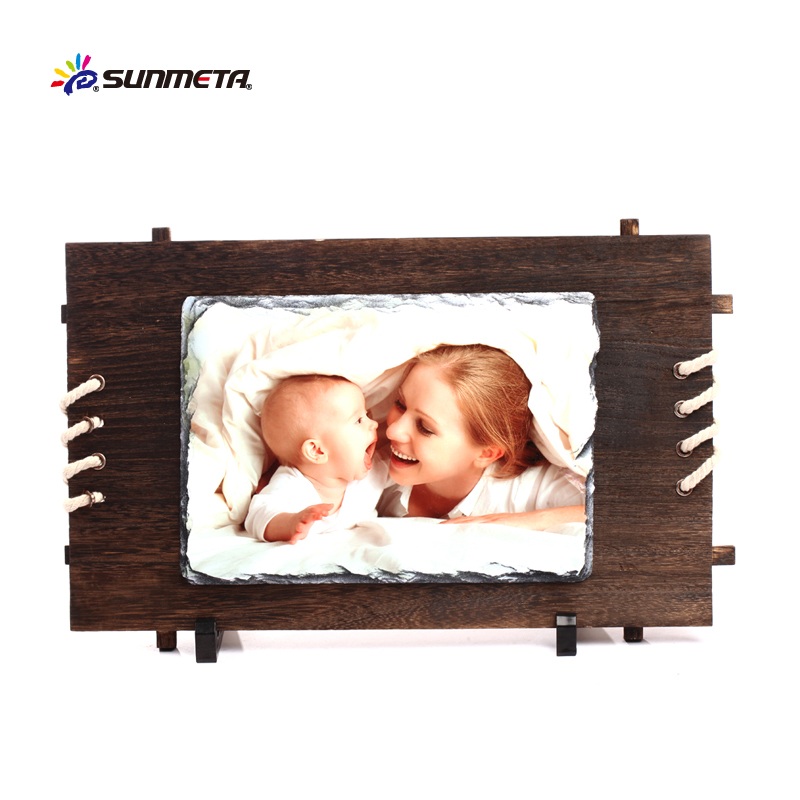 Sunmeta sublimation wooden rock photo frame wall hanging SH39