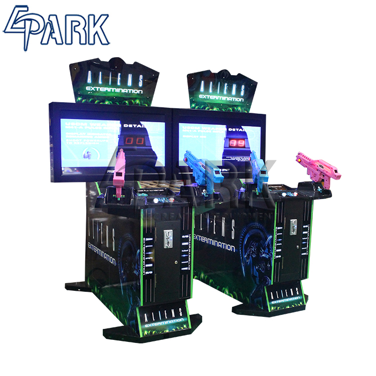 Best quality 42 Inch HD Aliens Video Arcade games with more games Shooting Simulator Machine For Game Center