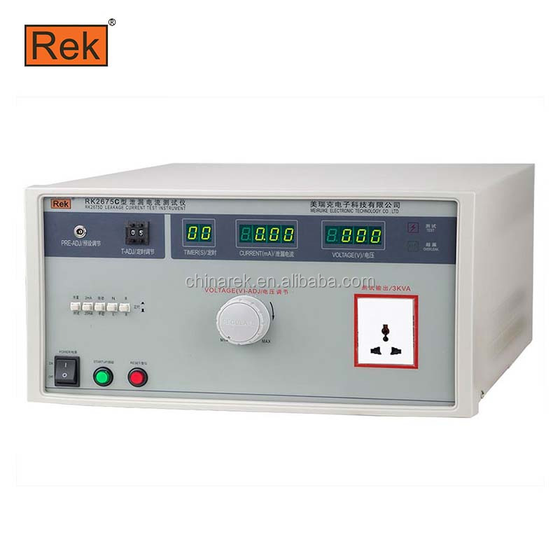 REK RK2675C 2000VA тестер тока утечки переменного тока 250 в 2/20 мА Настольный измеритель тока светодиодный цифровой дисплей