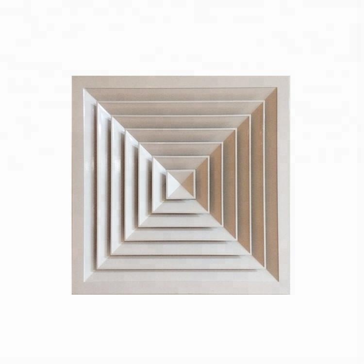 4 way square air diffuser louvred face ceiling diffuser for air ventilation