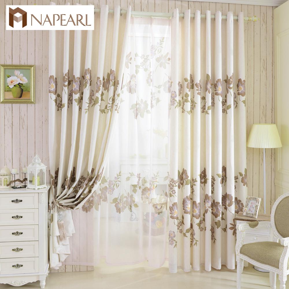 Компания NAPEARL Бесплатная доставка cortinas элегантное платье с цветочным принтом для гостиной шторы