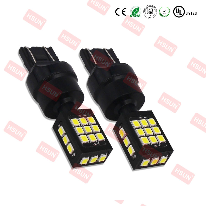 12 В 24 В 7443 светодиодов 7440/7443 2835 27SMD СВЕТОДИОД canbus без ошибок, светодиодный поворотник, резервная парковочная лампа