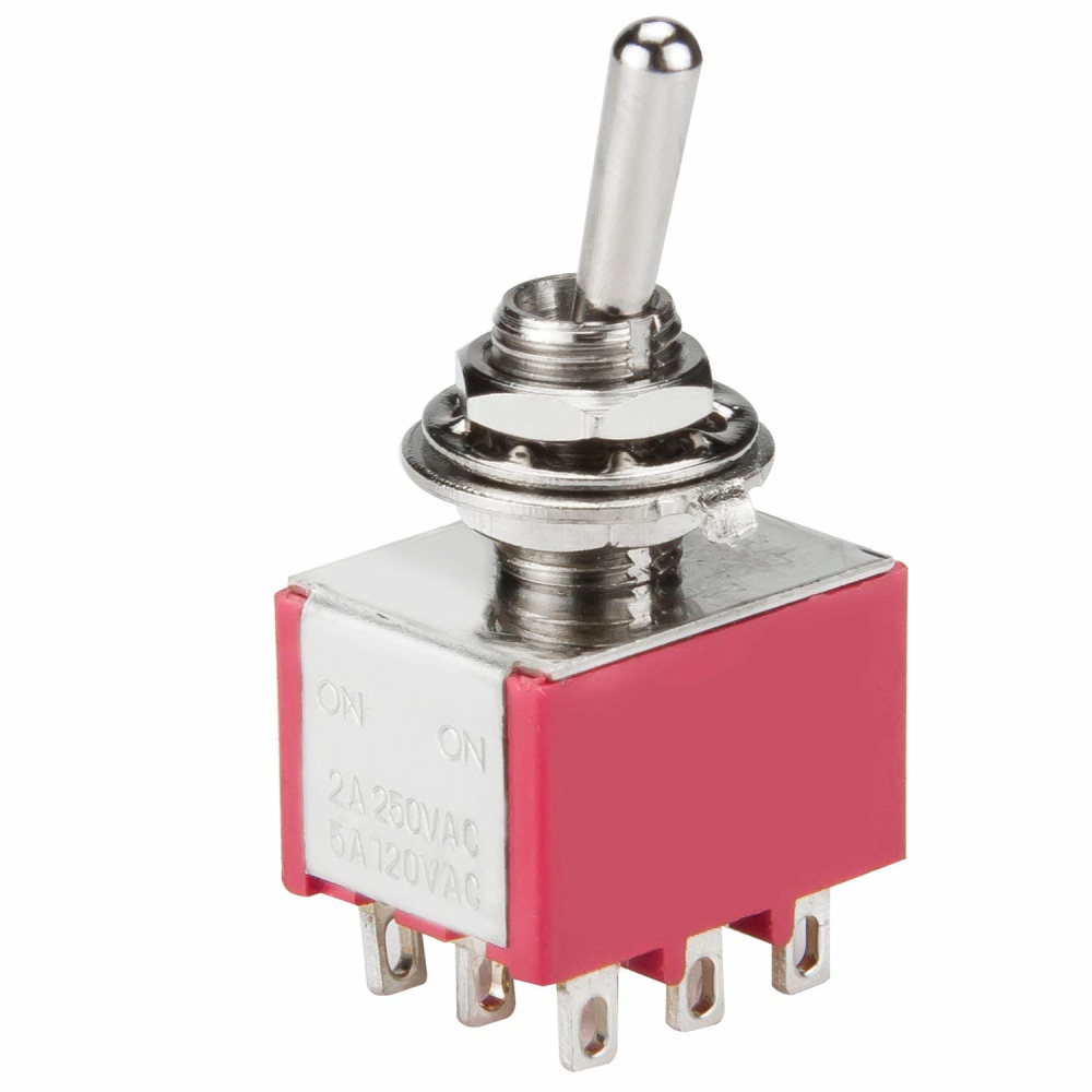 Медицинское оборудование тумблер, 5A 125VAC ON-ON 9PIN DPDT Миниатюрный тумблер