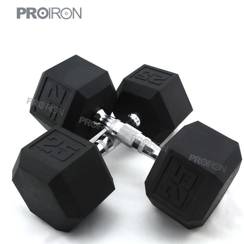 Гантель кроссфита PROIRON 2016 с резиновым покрытием для бодибилдинга
