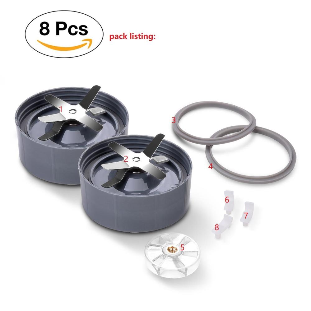 8PCS Nutri Replacement Parts for nutri 600W/900W Blade & Gasket & Shock Pad & Gears