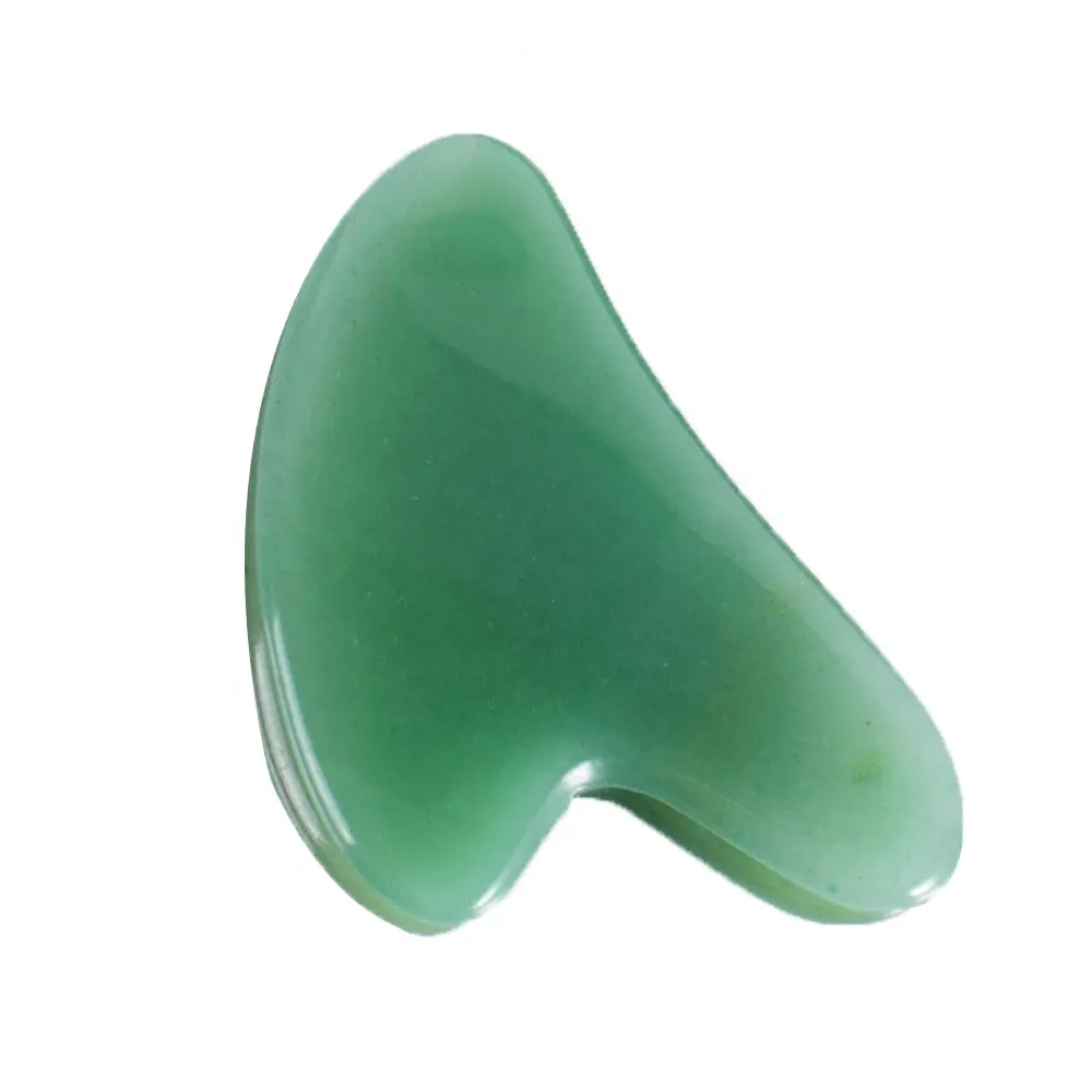 Custom Logo Jade Green Gua Sha Facial Tools Natural Jade Stone Guasha Massage Green Aventurine Gua Sha