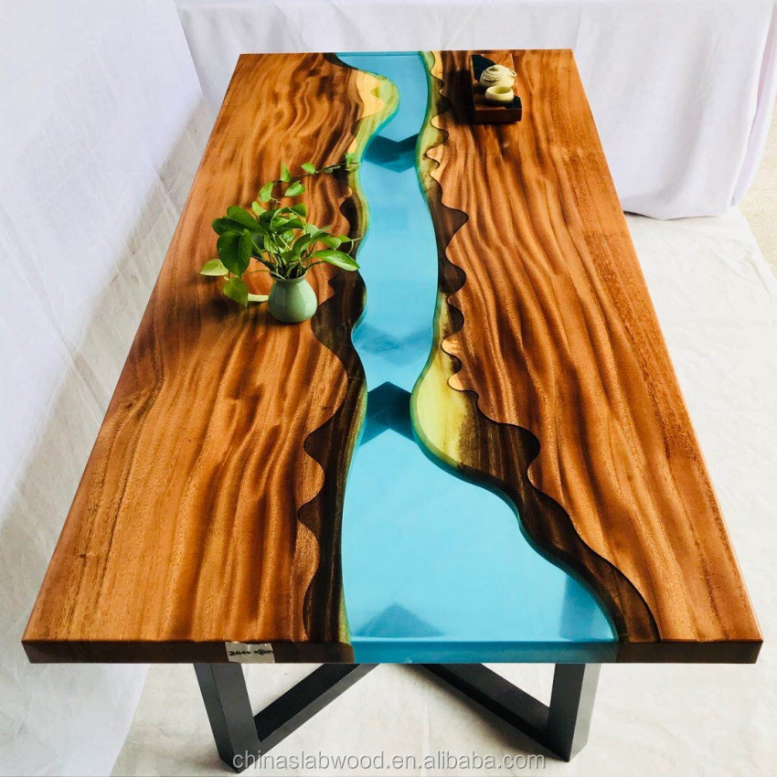 xury river dining table american solid walnut epoxy resin dining table