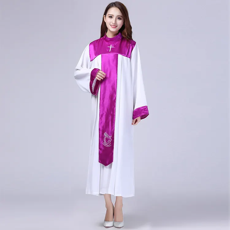 Church Choir Dress Women Christian Sing Jesus Class Service Wear Wedding Hymn Holy Garments Nun Costume Gown Robe