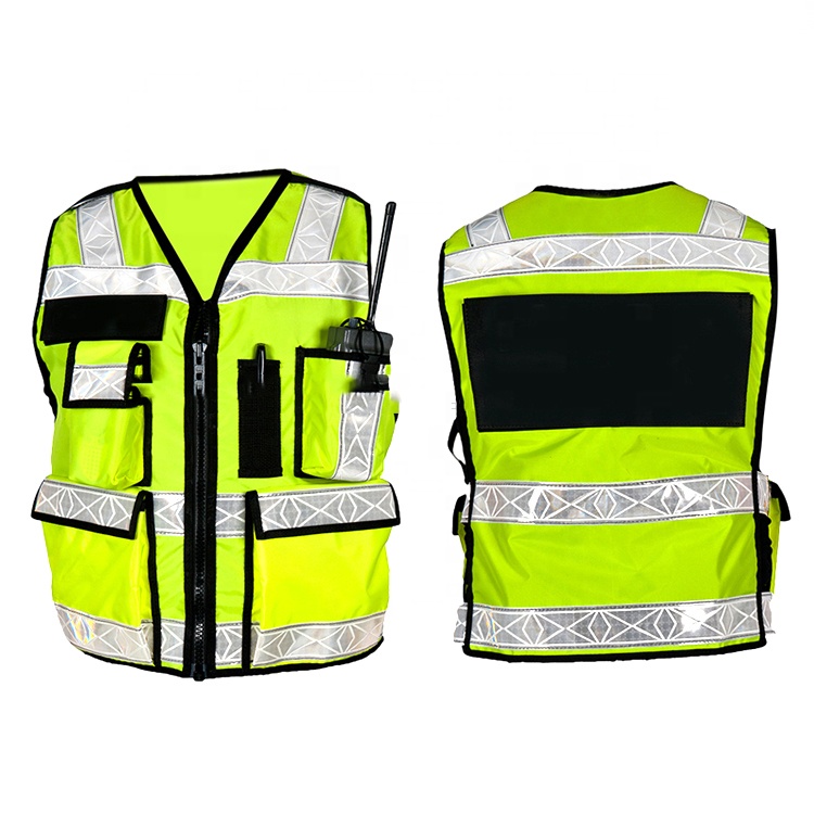 OEM одежда оптом жилет Hi-Vis зеленый жилет безопасности Surveyor светоотражающий Безопасный Жилет для бега