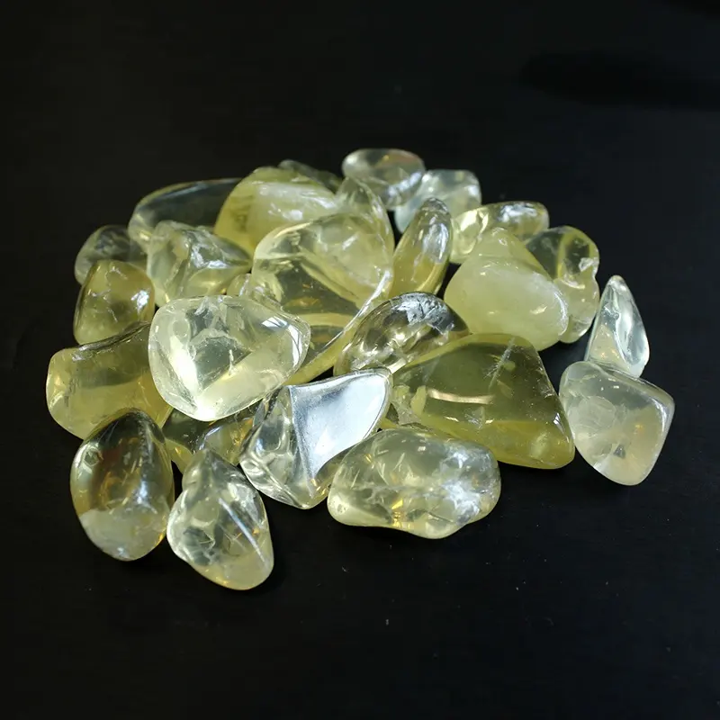 Natural Citrine Crystal Crushed Stone Large Particle Polished Raw Stone Tumbled stone crystal gravel