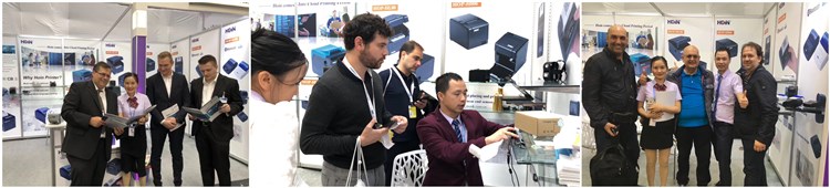 76mm 3 inch Thermal  label 1D+2D Barcode adhesive printer HOP-HQ80 for shipping express logistic