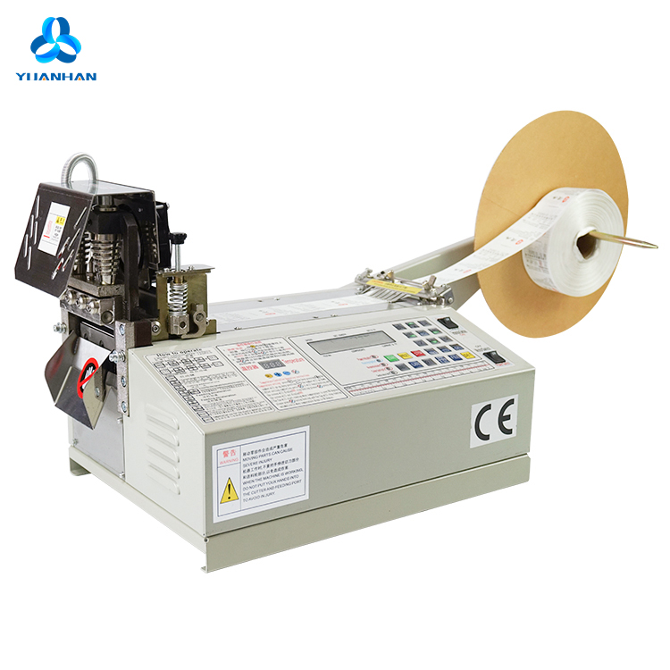 Computer magic tape cutter hot cold ribbon stick webbing leather zipper fabric tape cutting machine Zcut-120RL