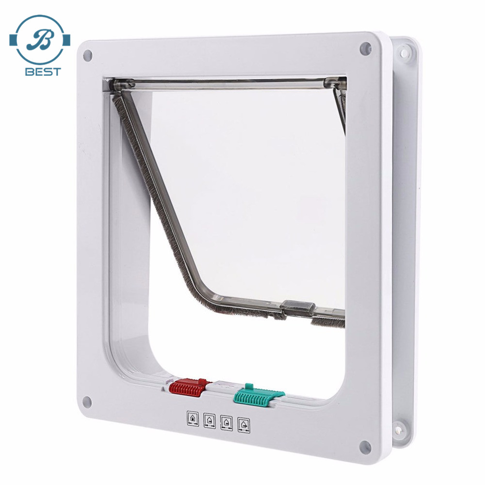 ABS pet flap interior cat walk door for screen curtain round large dog cat flap door microchip
