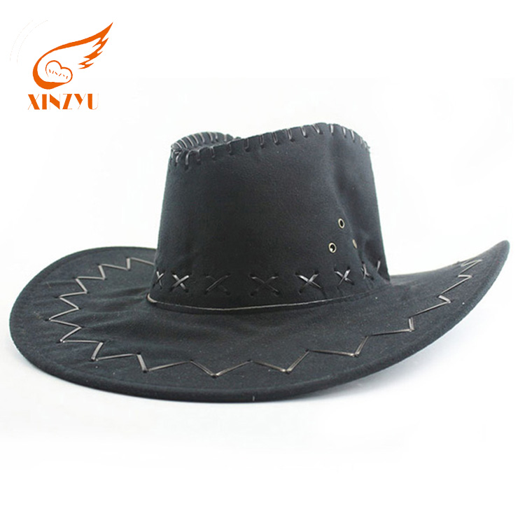 High quality folding lemmy cowboy hat black brown fancy cowboy hats