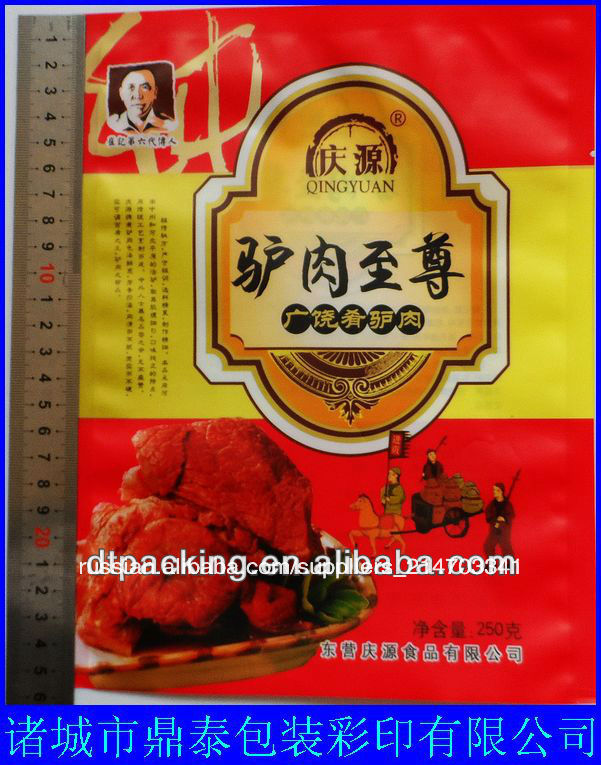 качество еды цветной печати упаковки мешка для приготовленного мяса