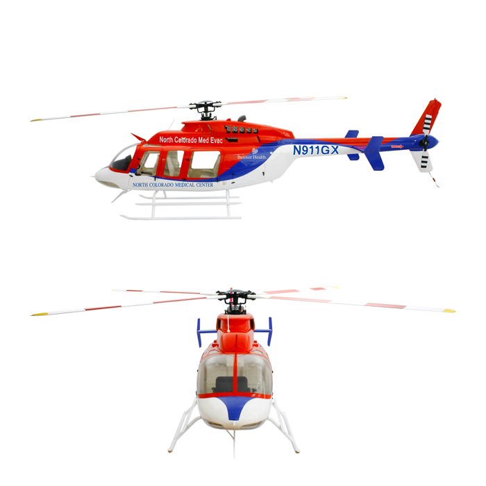 Вертолет на радиоуправлении 700 Размер Bell407 Золотой синий SM2.0 комплект вертолет на радиоуправлении фюзеляж на радиоуправлении