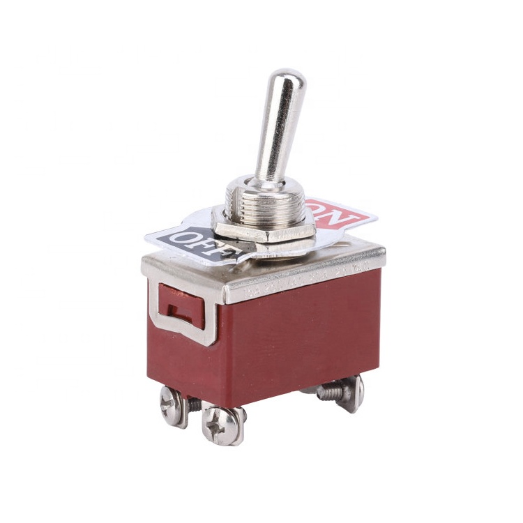 12mm Waterproof 2 Position Car Locking Auto Bakelite 1221 DPDT Automotive 4Pin ON OFF Toggle Switch
