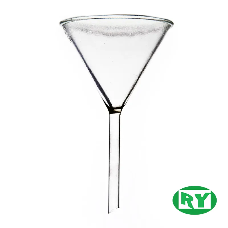 Lab Glassware boro 3.3 glass funnel China manufacture,short stem