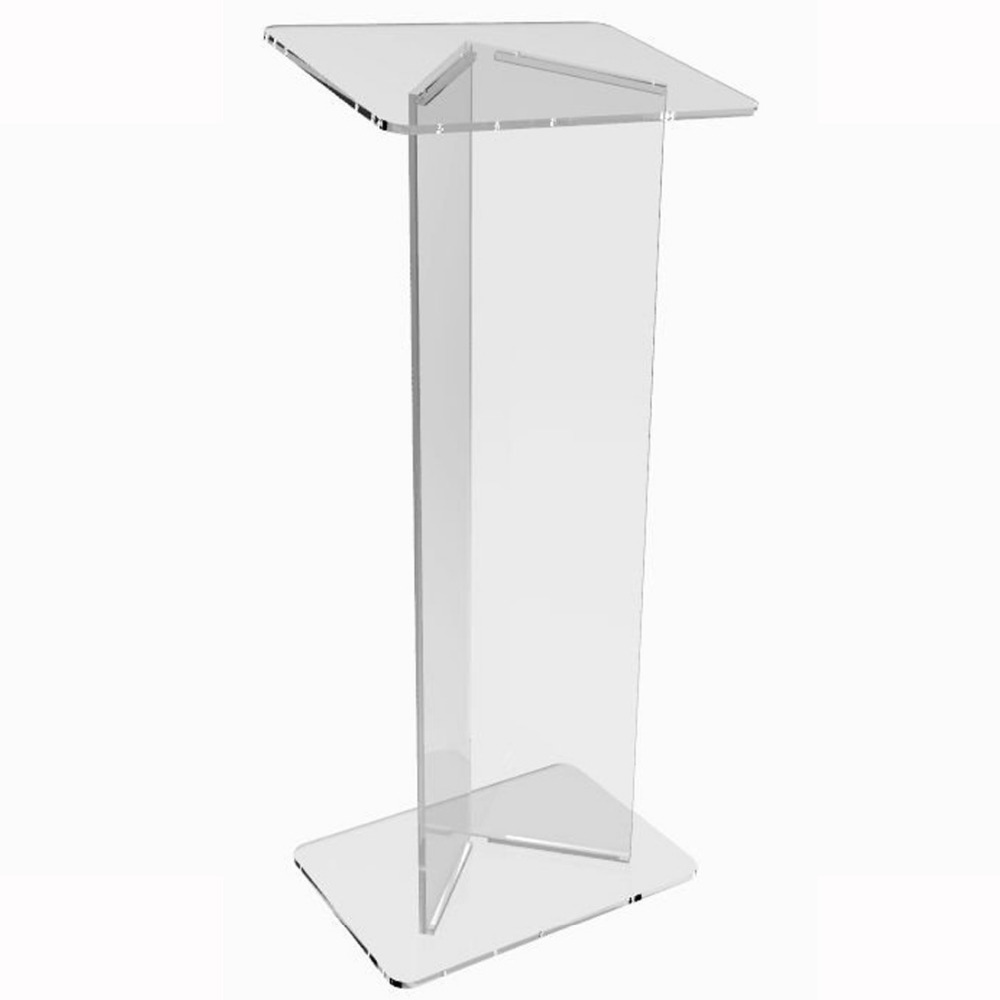 Factory Custom Designs Mutilpurpose Hot Sale Easy Assembly Required Transparent Stand Lectern Acrylic Pulpit Podium