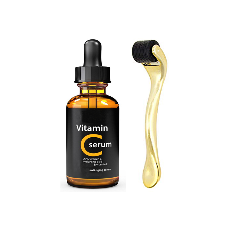 Derma роликовый комплект 0,25 мм золото с витамином C Сыворотки микронеэдлинг Dermaroller 540 Титан микро иглы