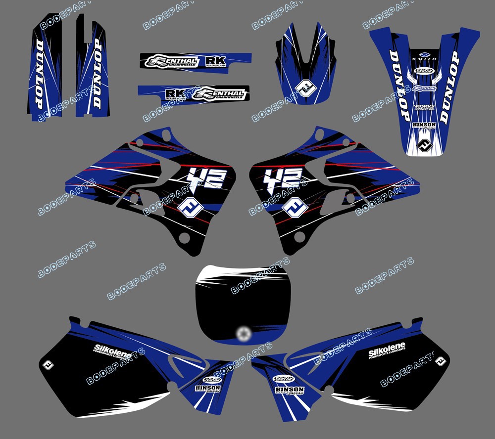 Новый стиль команда графики и фоны наклейки Наборы для YAMAHA YZ125 YZ250 1996-2001DST0022