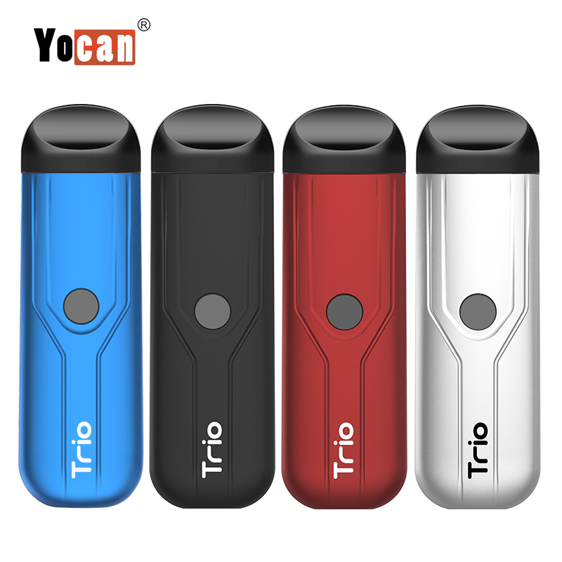 Yocan Trio 3 в 1 капсула 500 мАч оптовая продажа синяя/красная керамическая катушка капсула cbd вейп масляный мод