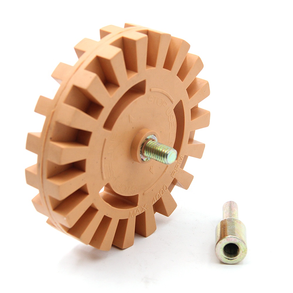 20mm 4 inch car tire polishing wheel Decal Eraser Pneumatic Rubber Removal Wheel Tool For Removing Pinstripes Stickers