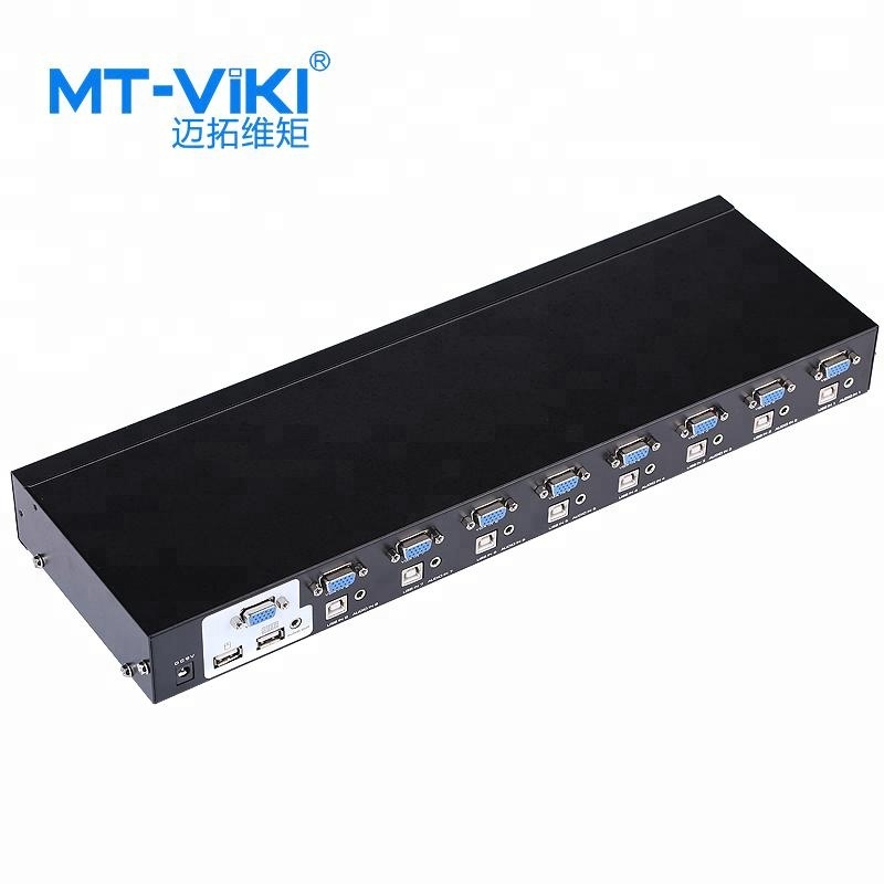 1080P 8 портов Автоматическое Vga стоечный Usb2.0 Kvm переключатель с пультом дистанционного управления