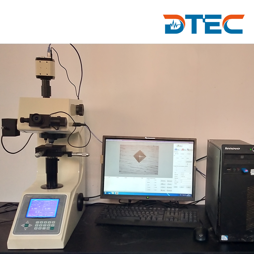 DTEC HVS-1000A цифровой полностью автоматический измеритель твердости Micro Vickers настольного типа для испытания твердости металла в лаборатории
