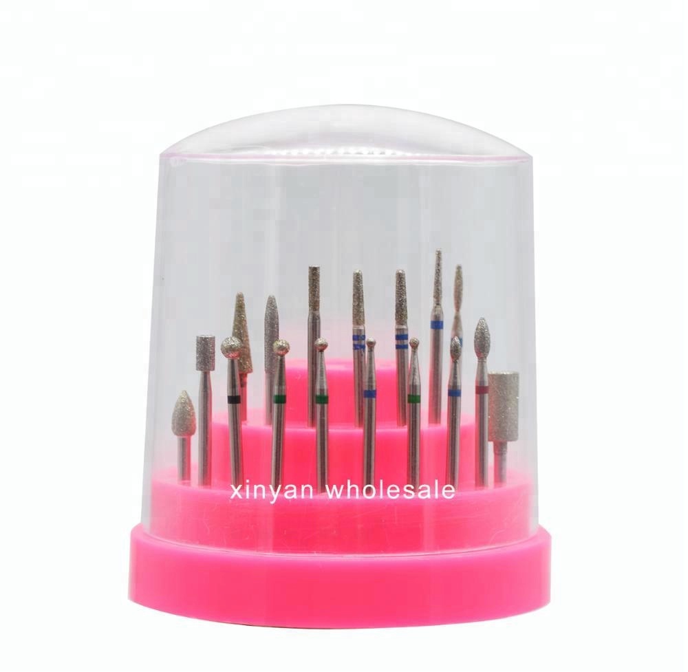 ceramic carbide 48 holes burr holder case Nail Diamond Drill Bit Milling Manicure Cutter Pedicure Electric Drill Machine Device