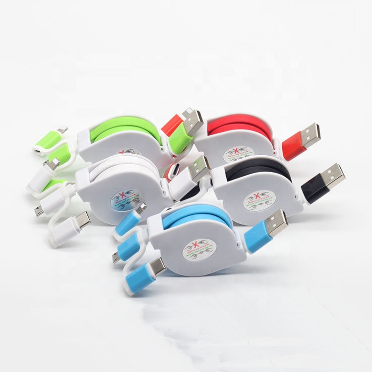 Выдвижной многопортовый USB-кабель для Android с логотипом на заказ оптом