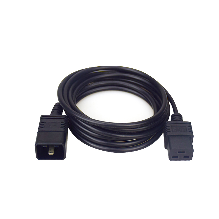 YDS высокое качество 250 В 15A 14AWG AC мощность шнур Удлинитель IEC320 C19 до C20