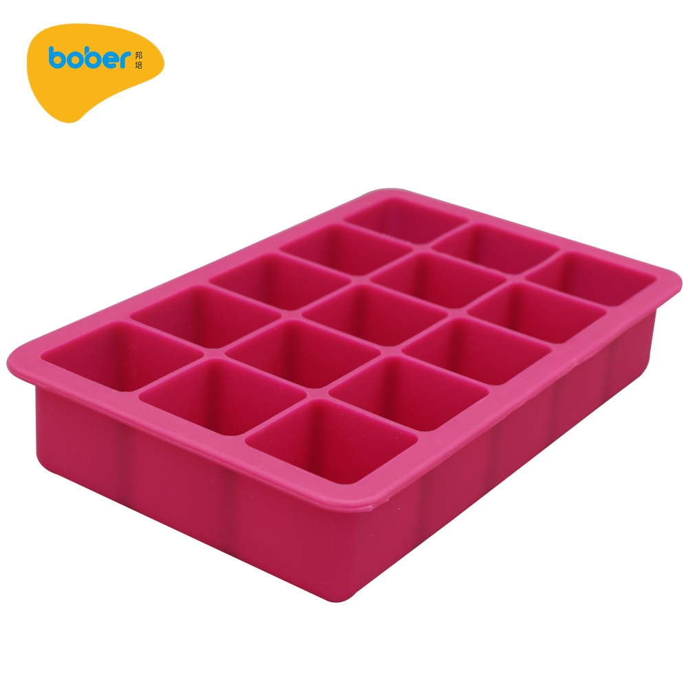 Hot Sale Direct Factory Silicone Ice Cube Tray Square shape FDA eco-friendly Silicone Ice Mold