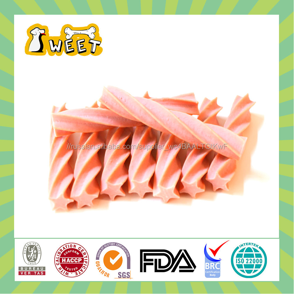 Популярные Клубника Вкус Витой форме звезды pet зубной кости