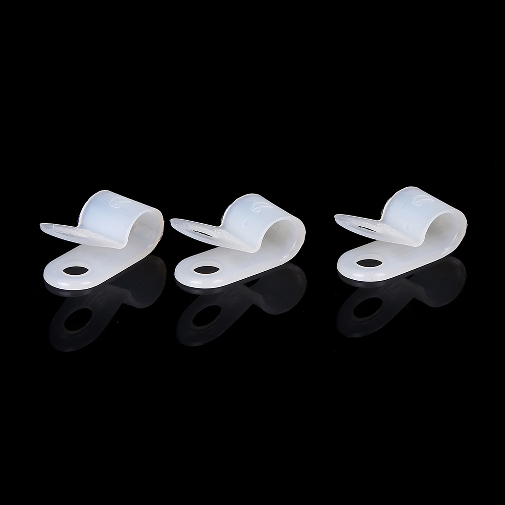 china factory sell white color 1/2 inch r type electric plastic cable clamps