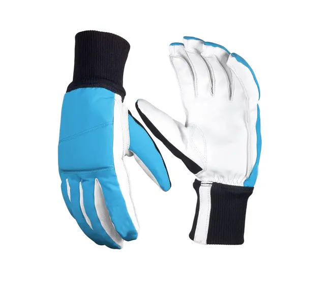 Goat Leather Waterproof Breathable high quality Ski Gloves with cool styles