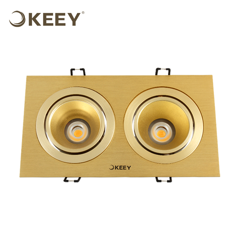 Keey 20 Вт две головы из светодиодов решетка светильника гвардии лампы 10 X 20 см 4000 К QYR2-GS603N-2