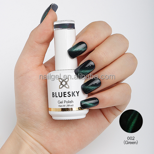 BLUESKY зеленый цвет хамелеон кошачий глаз Гель-лак оптом красота УФ-лак