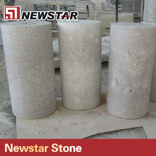 Основание столба из белого гранита Newstar с отверстием