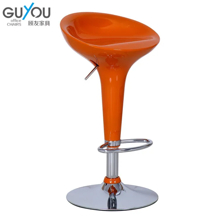GY-901 high quality modern plastic colorful bar stool swivel bar chair