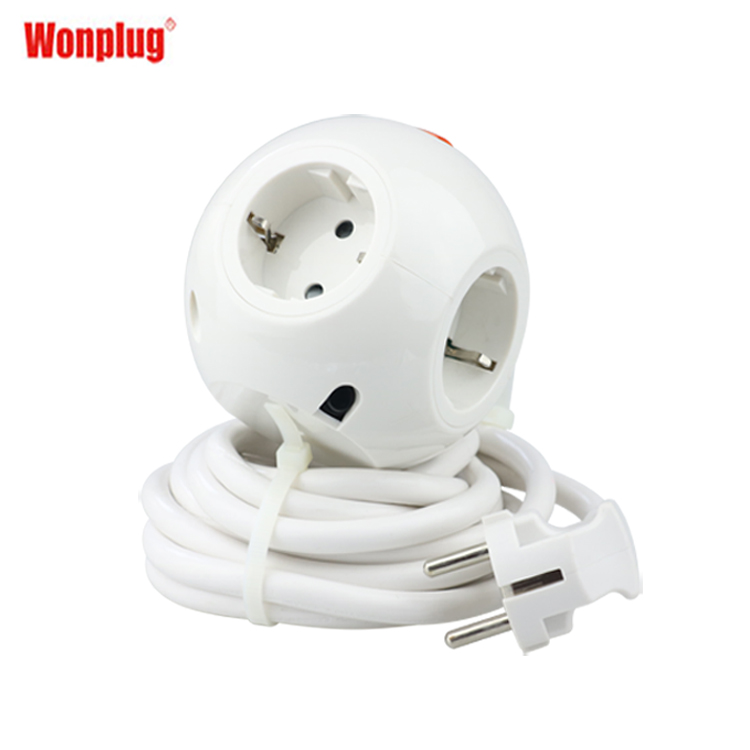 Wonplug новый дизайн 4 розетки удлинитель Европы 16a 250v