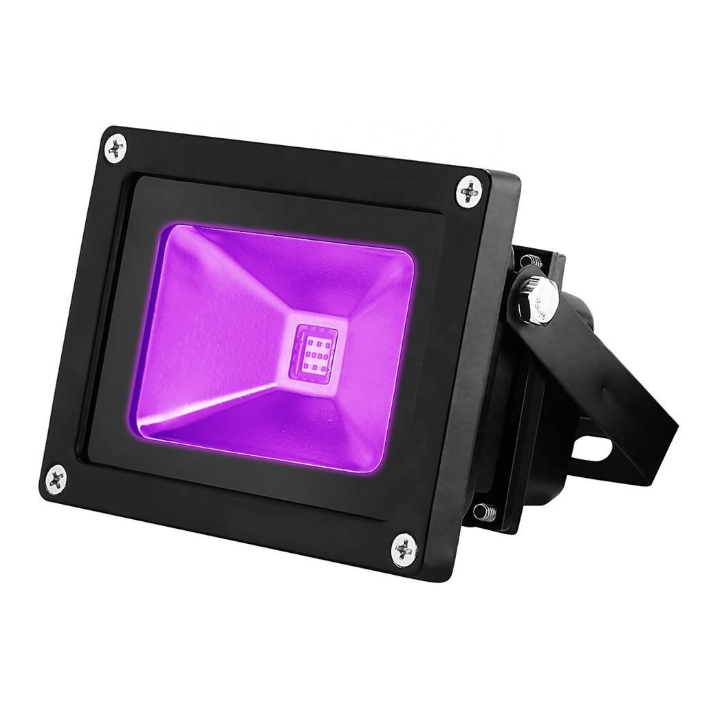 Супер яркий IP65 водонепроницаемый AC85-265V 10W UV 395-400nm LED черный свет лампа прожектор для декорации на вечеринку
