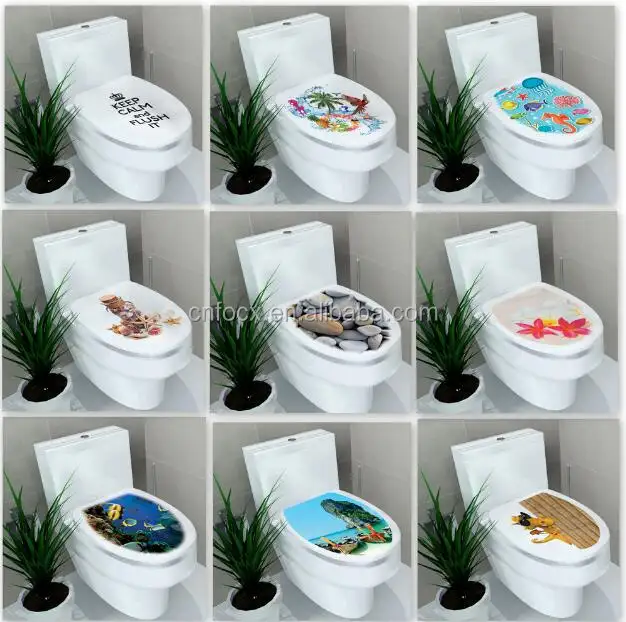 Bathroom 3D Toilet Seat Cover Sticker / Bathroom decor painting / toilet sticker