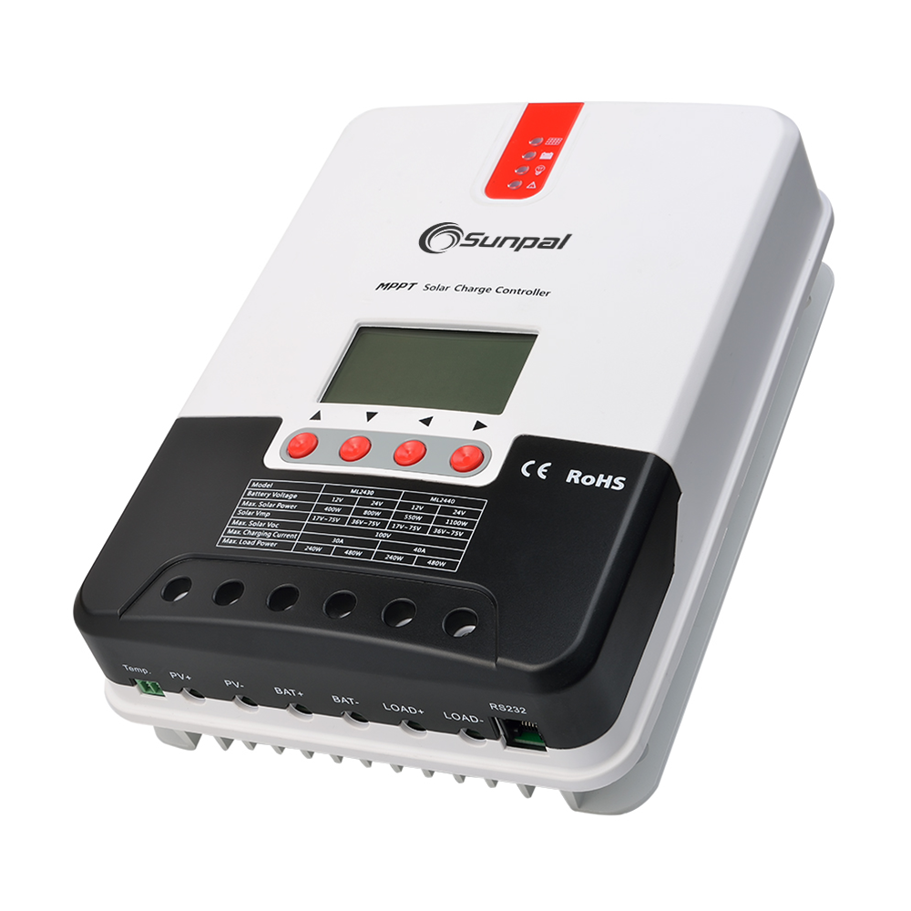 Sunpal Солнечный контроллер Mppt Новый Modbus 12V 24V 36V 20A 30A 60A в наличии